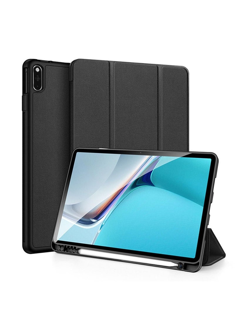 Smart Protective Case Cover with Pencil Holder for Huawei MatePad 11 Black - Image 1